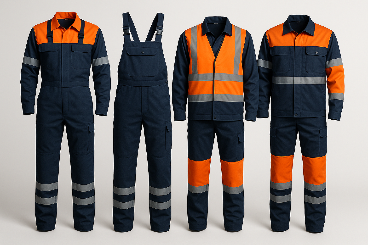 uniformes industriales (overoles o chalecos)